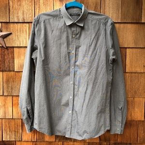 Theory Stretch Cotton  Dress Shirt Grey